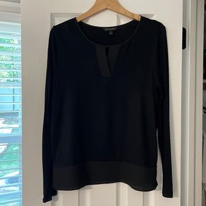 Black long-sleeve Banana Republic shirt